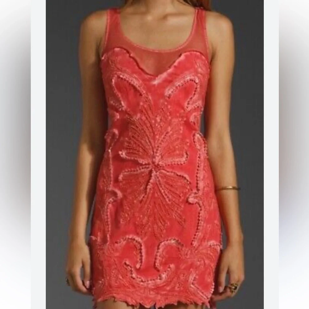 Free People ice ice baby pink lemonade dress